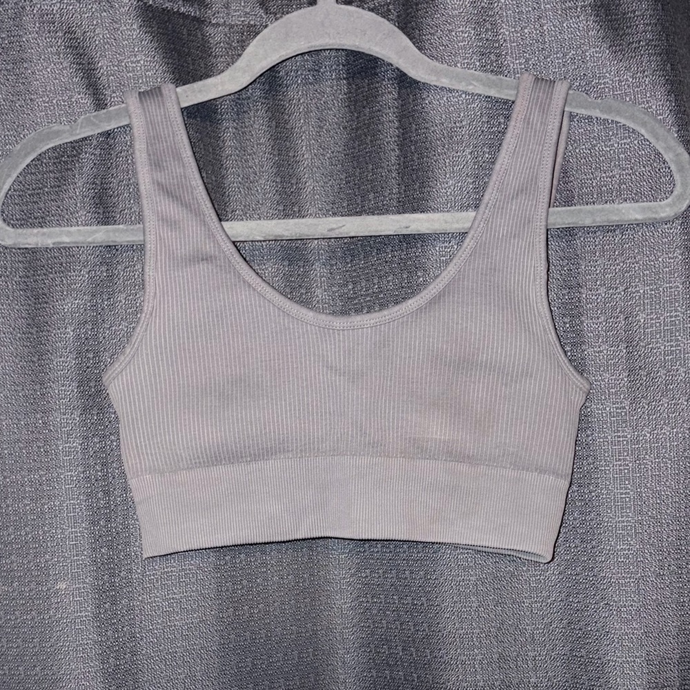 YoungLA W315 Carbon Ribbed Sports Bra